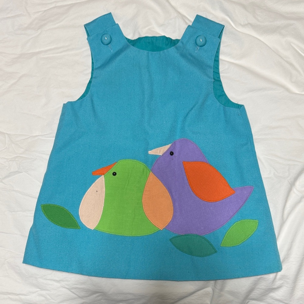 Chocolate Soup Colorful Bird Appliqué Dress